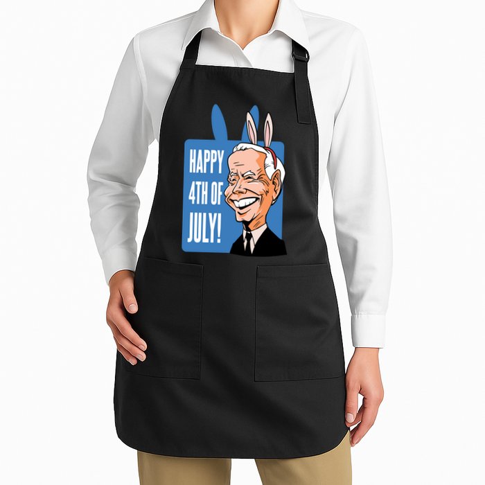 Happy 4th Of July Funny Biden Easter Bunny Parody Apron