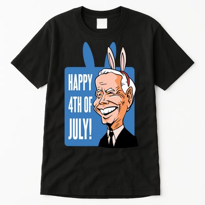 Happy 4th Of July Funny Biden Easter Bunny Parody Tall T-Shirt
