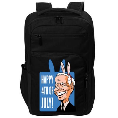 Happy 4th Of July Funny Biden Easter Bunny Parody Impact Tech Backpack
