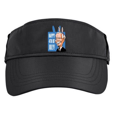 Happy 4th Of July Funny Biden Easter Bunny Parody Adult Drive Performance Visor