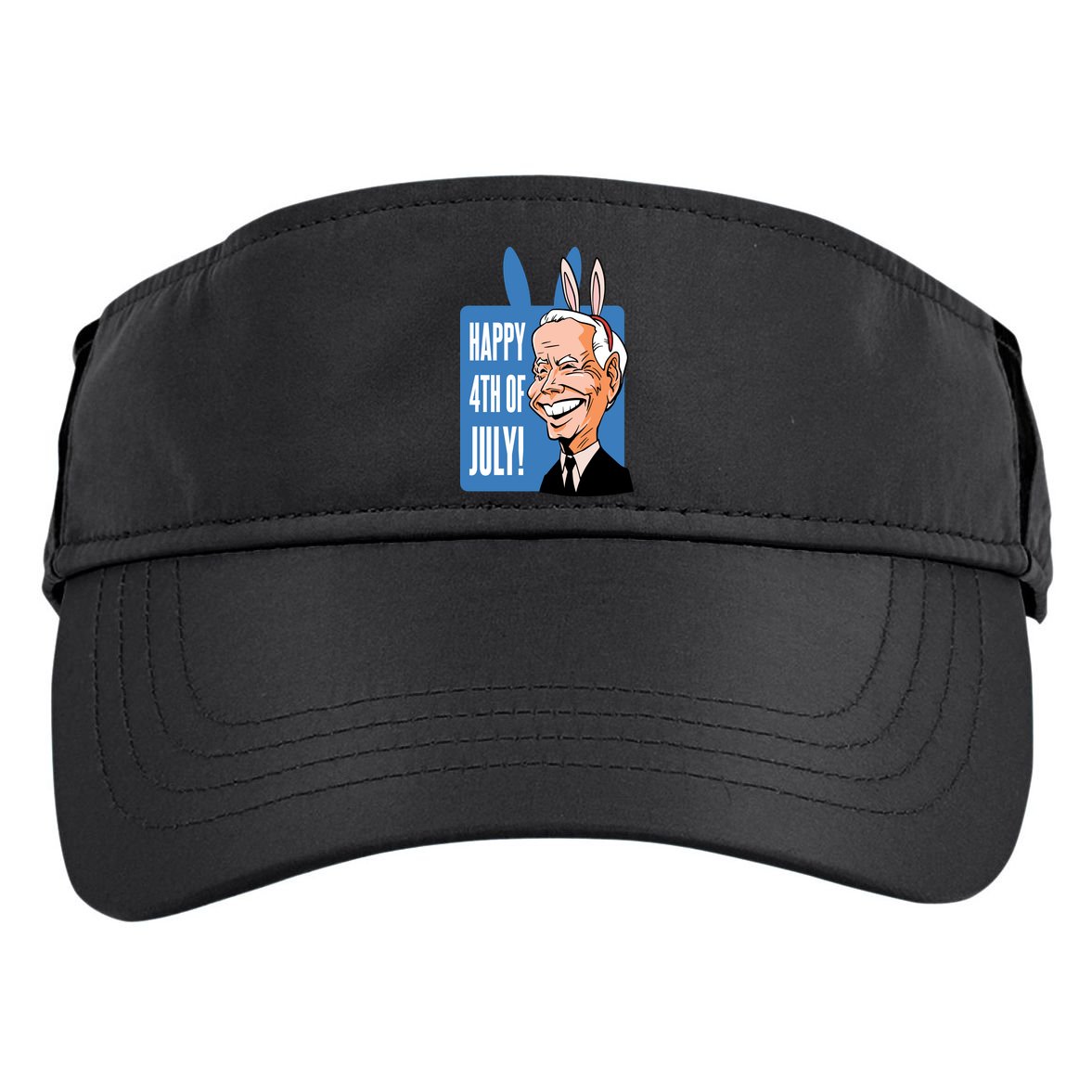 Happy 4th Of July Funny Biden Easter Bunny Parody Adult Drive Performance Visor