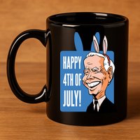 Happy 4th Of July Funny Biden Easter Bunny Parody 11oz C Handle Ceramic Mug