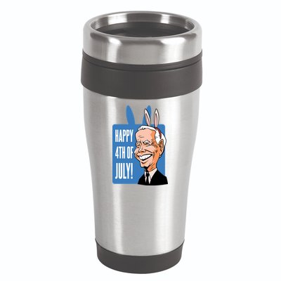 Happy 4th Of July Funny Biden Easter Bunny Parody 16oz Travel Tumbler