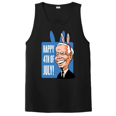 Happy 4th Of July Funny Biden Easter Bunny Parody PosiCharge Competitor Tank