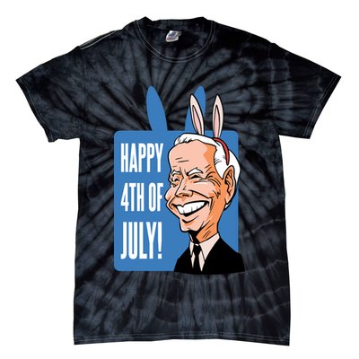 Happy 4th Of July Funny Biden Easter Bunny Parody Tie-Dye T-Shirt