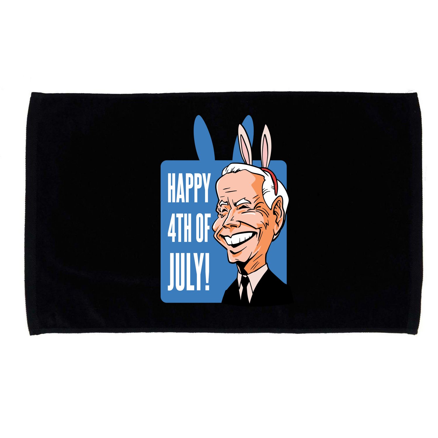Happy 4th Of July Funny Biden Easter Bunny Parody Microfiber Hand Towel