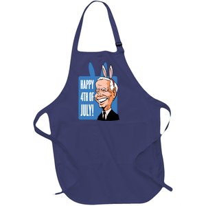 Happy 4th Of July Funny Biden Easter Bunny Parody Full-Length Apron With Pockets