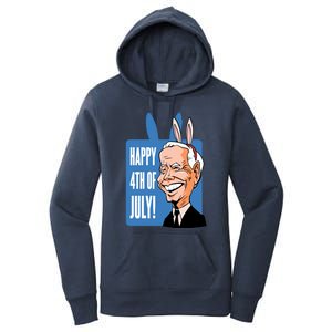 Happy 4th Of July Funny Biden Easter Bunny Parody Women's Pullover Hoodie