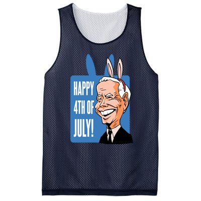 Happy 4th Of July Funny Biden Easter Bunny Parody Mesh Reversible Basketball Jersey Tank