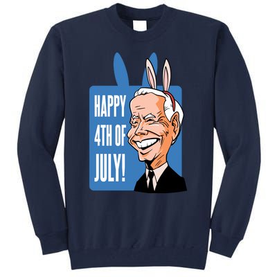 Happy 4th Of July Funny Biden Easter Bunny Parody Tall Sweatshirt