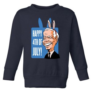 Happy 4th Of July Funny Biden Easter Bunny Parody Toddler Sweatshirt