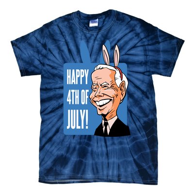 Happy 4th Of July Funny Biden Easter Bunny Parody Tie-Dye T-Shirt