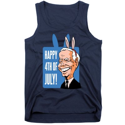 Happy 4th Of July Funny Biden Easter Bunny Parody Tank Top