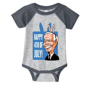 Happy 4th Of July Funny Biden Easter Bunny Parody Infant Baby Jersey Bodysuit