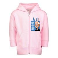 Happy 4th Of July Funny Biden Easter Bunny Parody Toddler Zip Fleece Hoodie