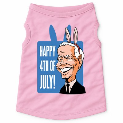 Happy 4th Of July Funny Biden Easter Bunny Parody Doggie Tank