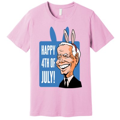 Happy 4th Of July Funny Biden Easter Bunny Parody Premium T-Shirt