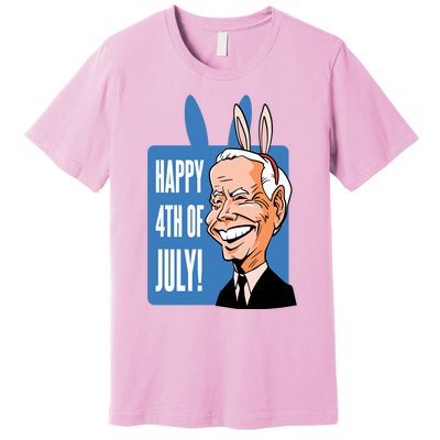 Happy 4th Of July Funny Biden Easter Bunny Parody Premium T-Shirt