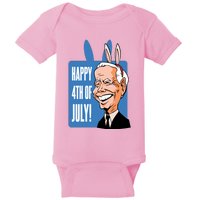 Happy 4th Of July Funny Biden Easter Bunny Parody Baby Bodysuit