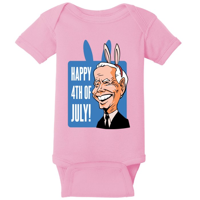 Happy 4th Of July Funny Biden Easter Bunny Parody Baby Bodysuit