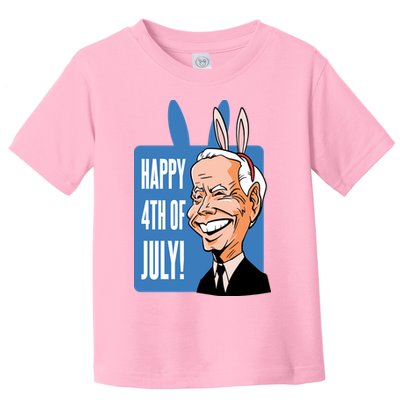 Happy 4th Of July Funny Biden Easter Bunny Parody Toddler T-Shirt