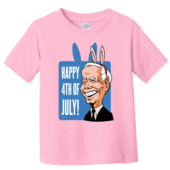 Happy 4th Of July Funny Biden Easter Bunny Parody Toddler T-Shirt