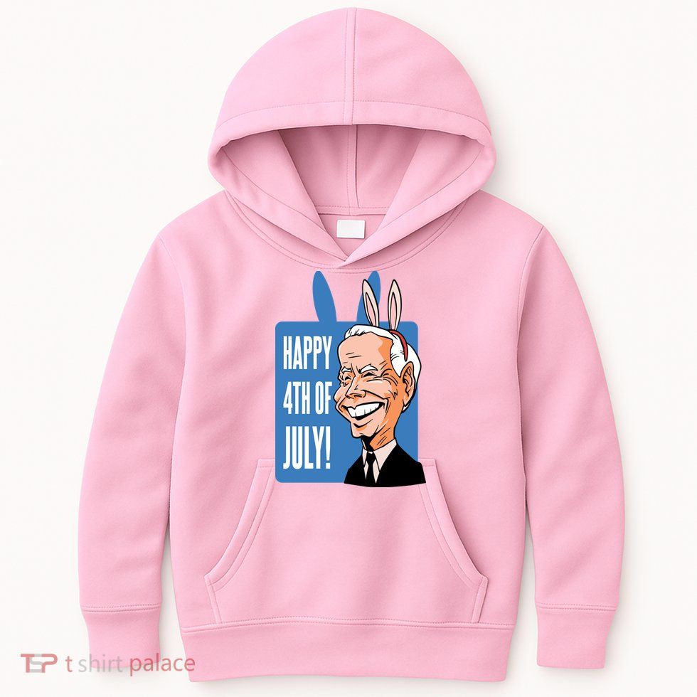 Happy 4th Of July Funny Biden Easter Bunny Parody Kids Hoodie