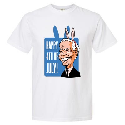 Happy 4th Of July Funny Biden Easter Bunny Parody Garment-Dyed Heavyweight T-Shirt