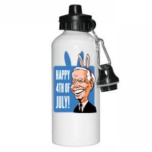 Happy 4th Of July Funny Biden Easter Bunny Parody Aluminum Water Bottle