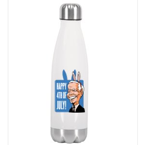 Happy 4th Of July Funny Biden Easter Bunny Parody Stainless Steel Insulated Water Bottle