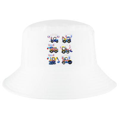 Happy 4th Of July Crane Truck Construction Cool Comfort Performance Bucket Hat