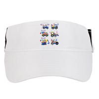Happy 4th Of July Crane Truck Construction Adult Drive Performance Visor