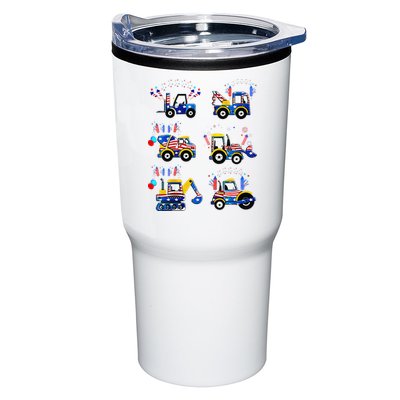 Happy 4th Of July Crane Truck Construction Tumbler