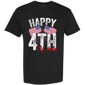 Happy 4th Of July American Flag Usa Patriotic Garment-Dyed Heavyweight T-Shirt