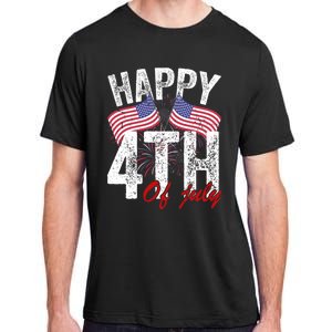 Happy 4th Of July American Flag Usa Patriotic Adult ChromaSoft Performance T-Shirt