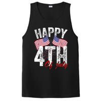 Happy 4th Of July American Flag Usa Patriotic PosiCharge Competitor Tank