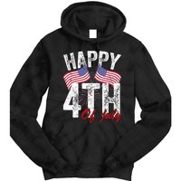 Happy 4th Of July American Flag Usa Patriotic Tie Dye Hoodie