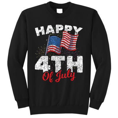 Happy 4th Of July Patriotic American US Flag 4th Of July Sweatshirt