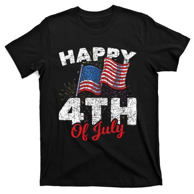 Happy 4th Of July Patriotic American US Flag 4th Of July T-Shirt