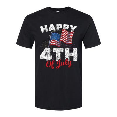 Happy 4th Of July Patriotic American US Flag 4th Of July Softstyle CVC T-Shirt