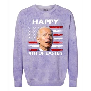 Happy 4th Of Easter Joe Biden Funny Colorblast Crewneck Sweatshirt