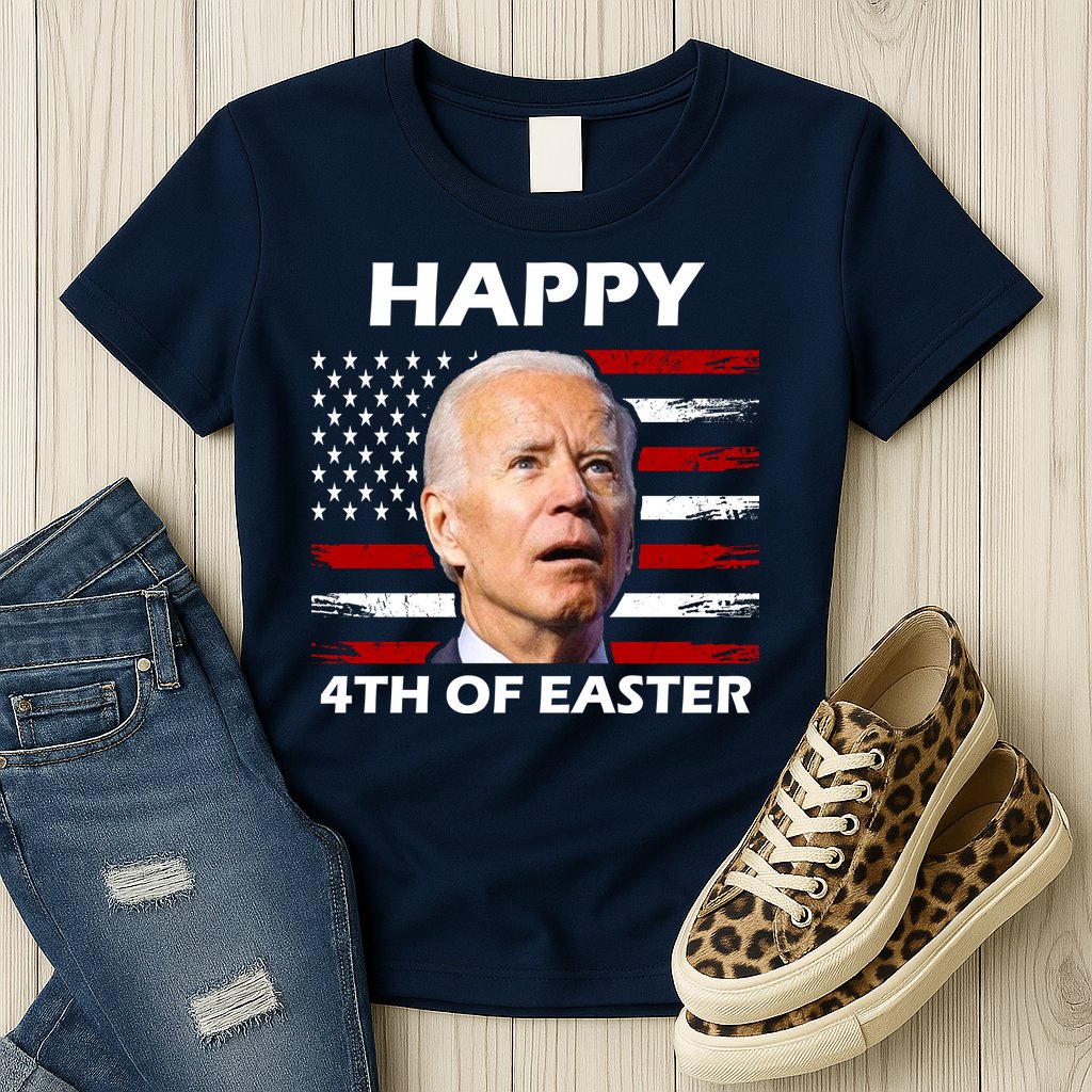 Happy 4th Of Easter Joe Biden Funny Womens T-Shirt