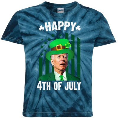 Happy 4th Of July Funny Biden St Patrick's Day Holiday Kids Tie-Dye T-Shirt