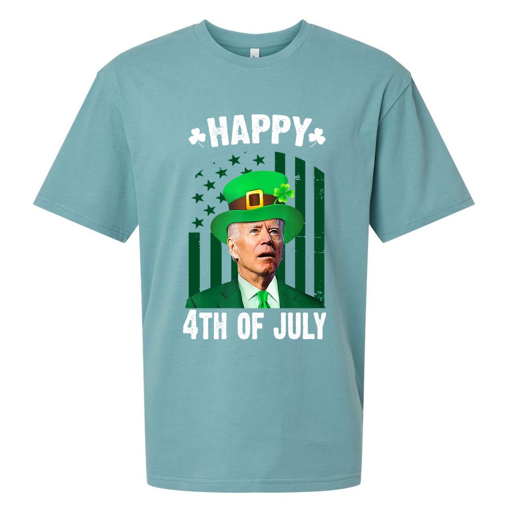 Happy 4th Of July Funny Biden St Patrick's Day Holiday Sueded Cloud Jersey T-Shirt