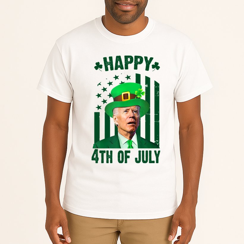 Happy 4th Of July Funny Biden St Patrick's Day Holiday Tall T-Shirt