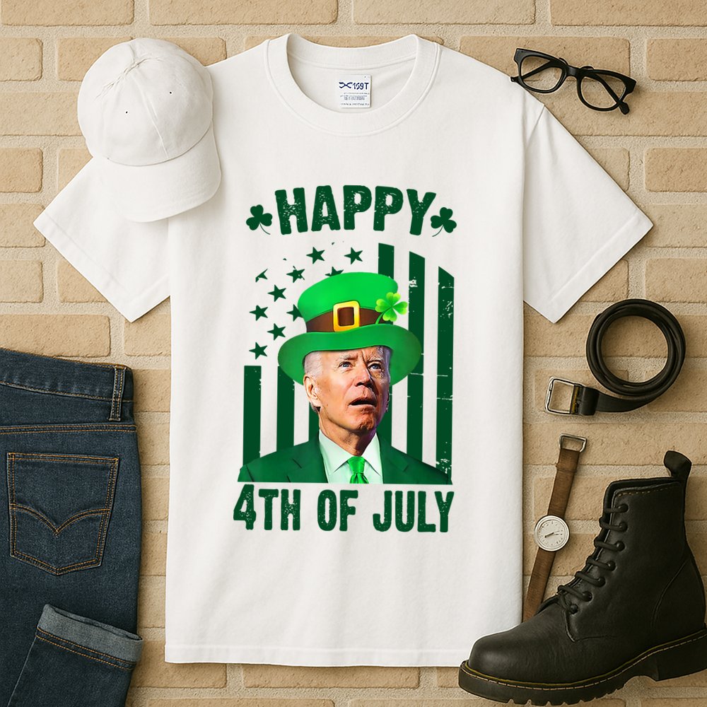 Happy 4th Of July Funny Biden St Patrick's Day Holiday Tall T-Shirt