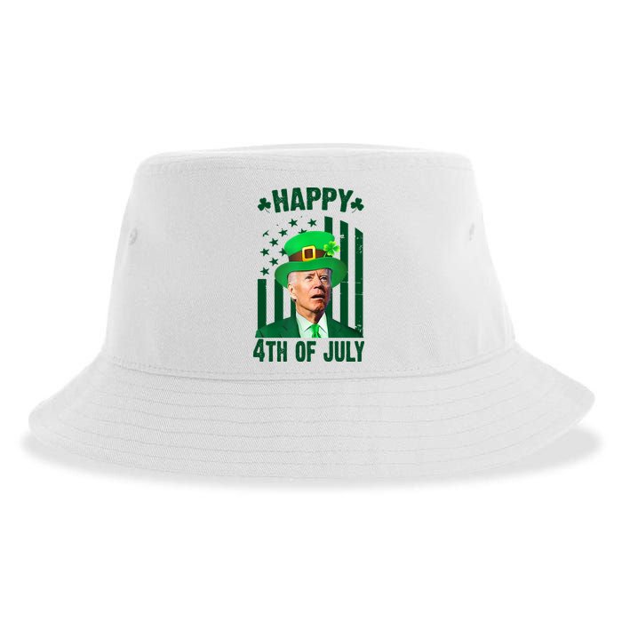 Happy 4th Of July Funny Biden St Patrick's Day Holiday Sustainable Bucket Hat