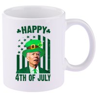 Happy 4th Of July Funny Biden St Patrick's Day Holiday 11oz C Handle Ceramic Mug