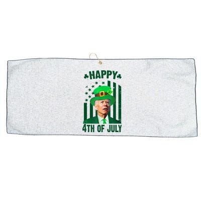 Happy 4th Of July Funny Biden St Patrick's Day Holiday Large Microfiber Waffle Golf Towel