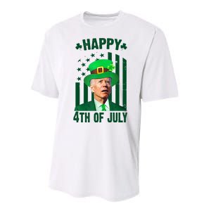 Happy 4th Of July Funny Biden St Patrick's Day Holiday Performance Sprint T-Shirt